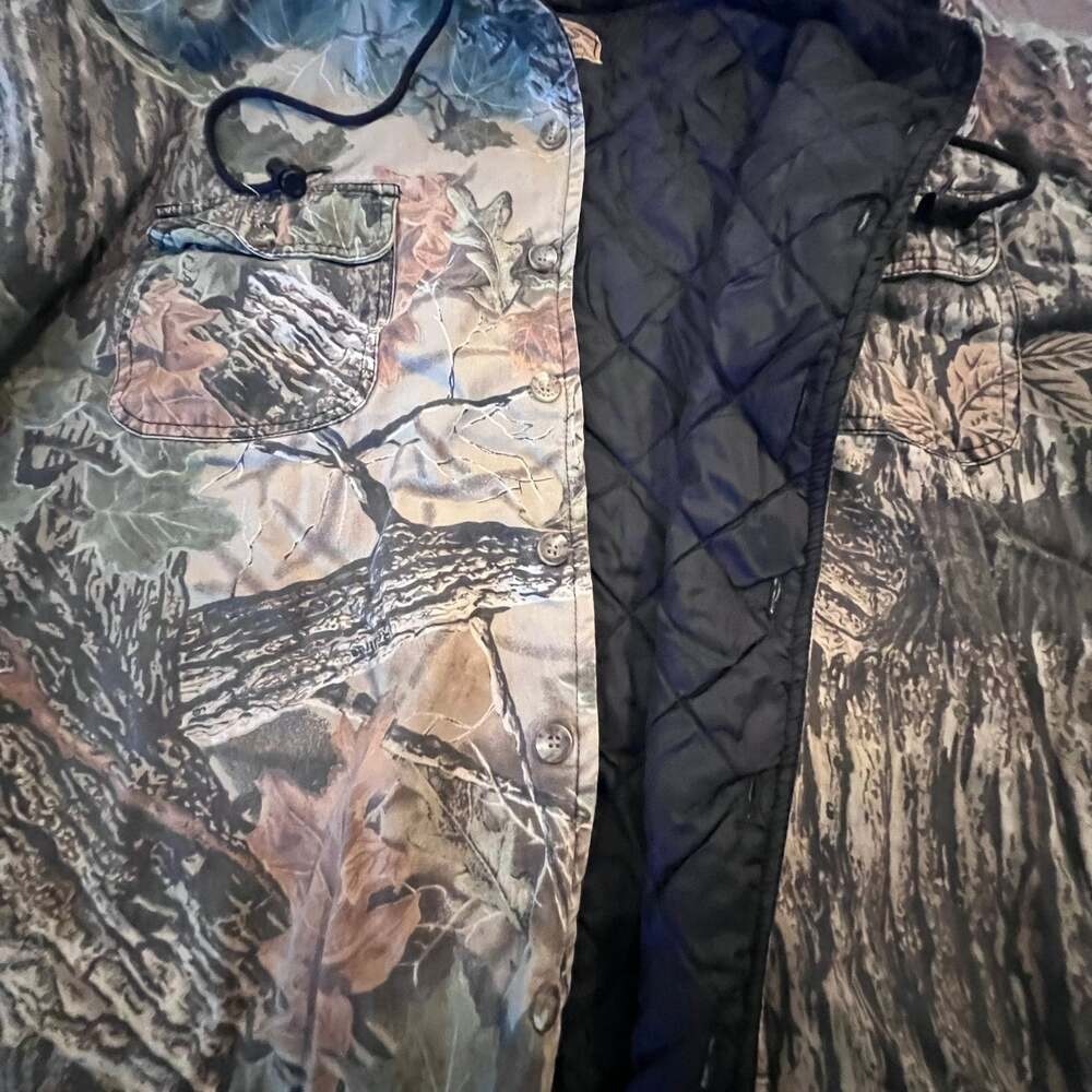 Duxbak Quilted Camo Hooded Jacket Mens 2XL Vintage - Picture 4 of 6